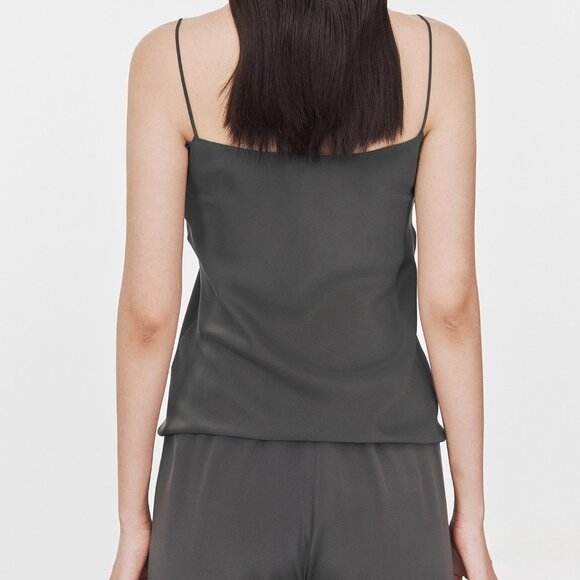 CHICJOC 100% Silk Minimalist Camisole grey size 40 - Picture 2 of 6
